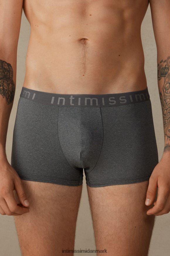 Intimissimi boxershorts i mikrofiber med logo Mænd 5227-koksgrå melange undertøj 8DZ4XJ100