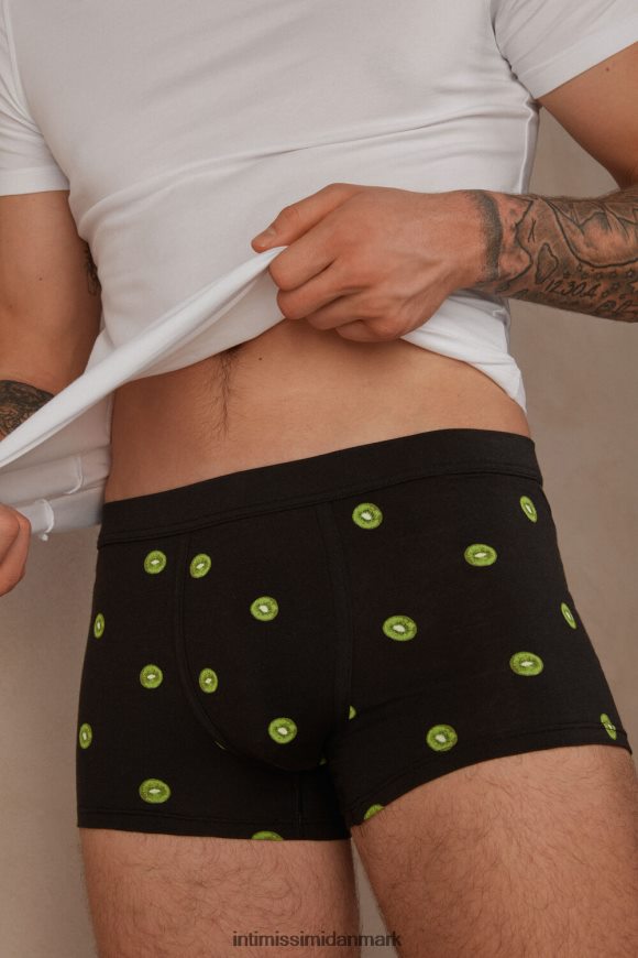 Intimissimi kiwi print naturlig frisk supima bomuld boxers Mænd 316j-kiwi-print sort undertøj 8DZ4XJ28