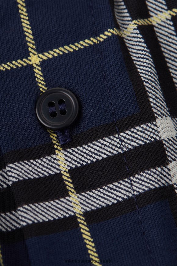 Intimissimi løstsiddende jersey-boksere i tartan bomuld Mænd 171j-blå/gul tartan print undertøj 8DZ4XJ43