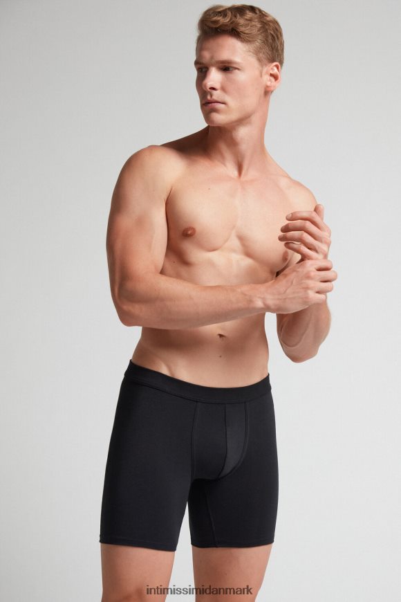 Intimissimi lange stretch supima bomuldsboksere Mænd 019-sort undertøj 8DZ4XJ57