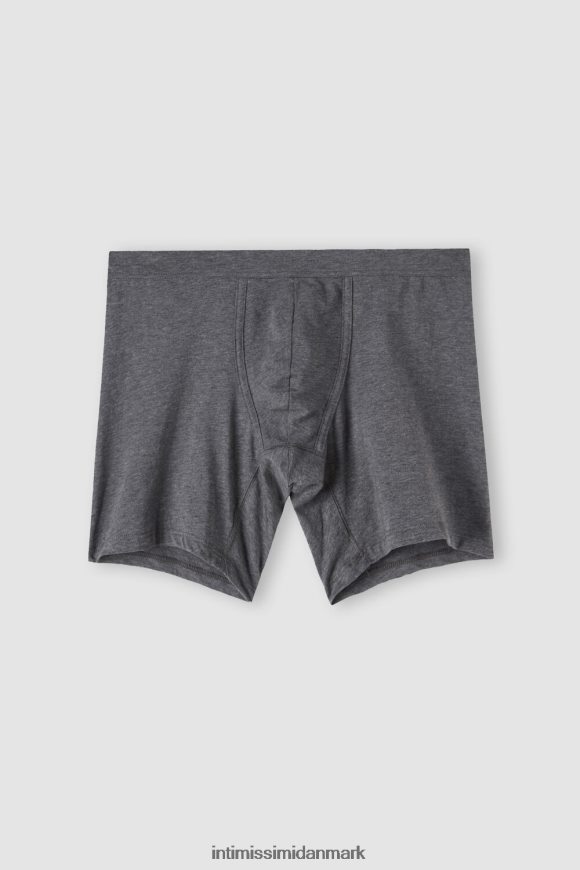 Intimissimi lange stretch supima bomuldsboksere Mænd 5227-koksgrå melange undertøj 8DZ4XJ56