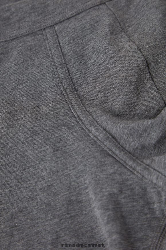 Intimissimi lange stretch supima bomuldsboksere Mænd 5227-koksgrå melange undertøj 8DZ4XJ56