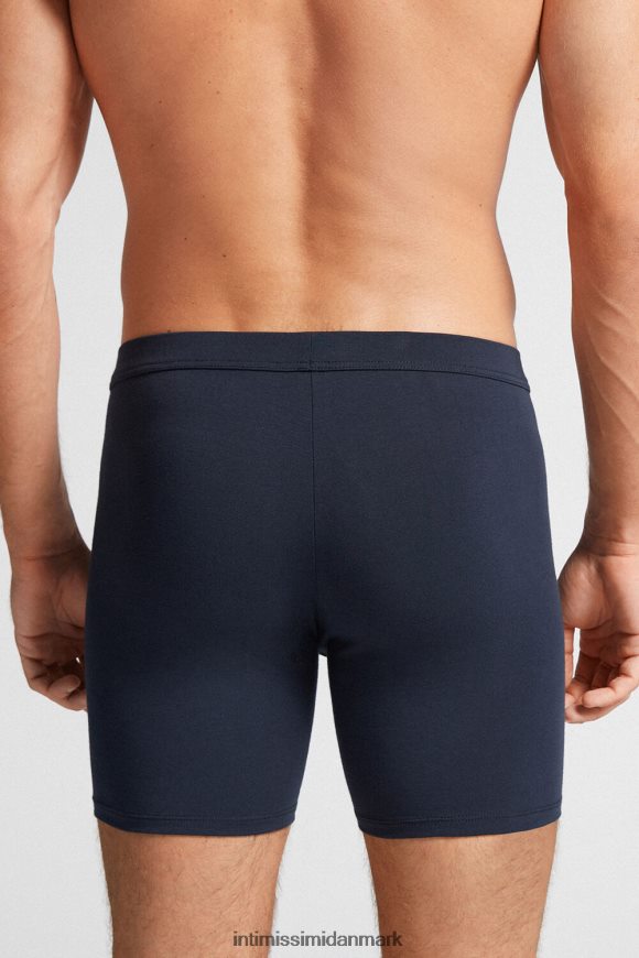 Intimissimi lange stretch supima bomuldsboksere Mænd 800-midnatsblå undertøj 8DZ4XJ55