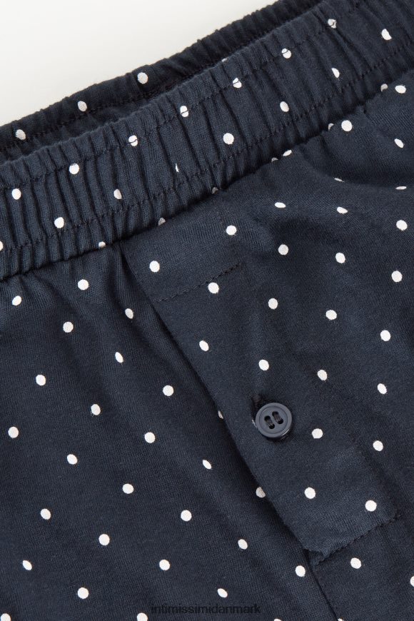 Intimissimi mønstrede boxershorts i bomuldsjersey med løs pasform Mænd 049j-prikker-print midnatsblå undertøj 8DZ4XJ72