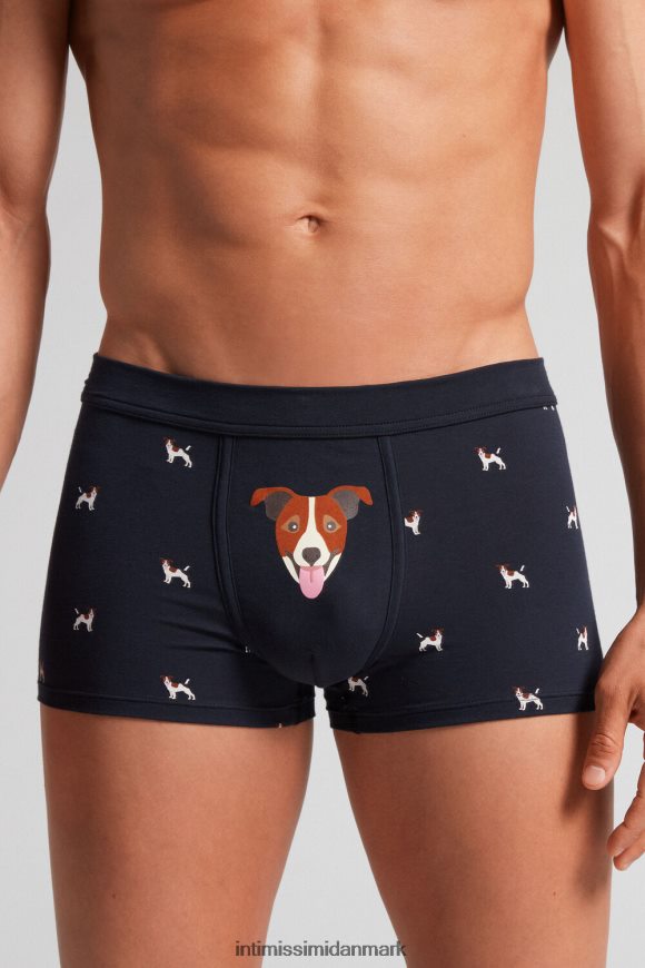 Intimissimi naturlige friske supima jack russell bomuldsboksere Mænd 368j-blu notte st.jack russel undertøj 8DZ4XJ3