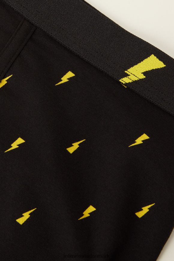 Intimissimi stræk supima bomuld lynbolt boxers Mænd 197j-lyn-print sort undertøj 8DZ4XJ34