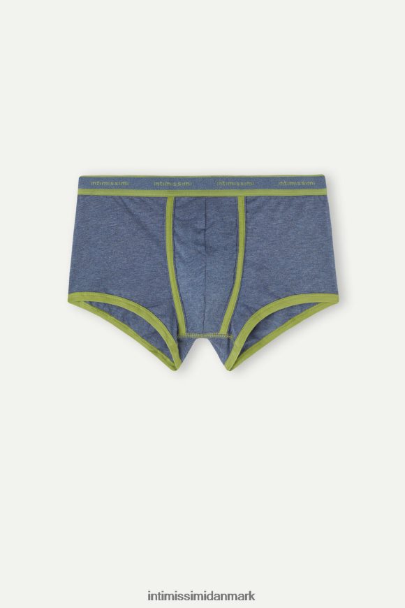 Intimissimi stræk supima boxershorts i bomuld med logodetalje Mænd 129j-denim blå melange/grøn undertøj 8DZ4XJ58