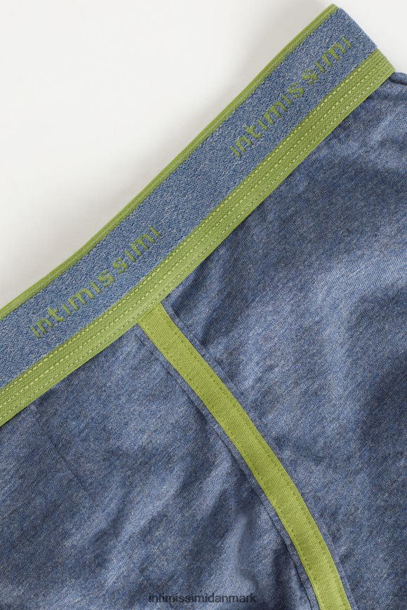 Intimissimi stræk supima boxershorts i bomuld med logodetalje Mænd 129j-denim blå melange/grøn undertøj 8DZ4XJ58