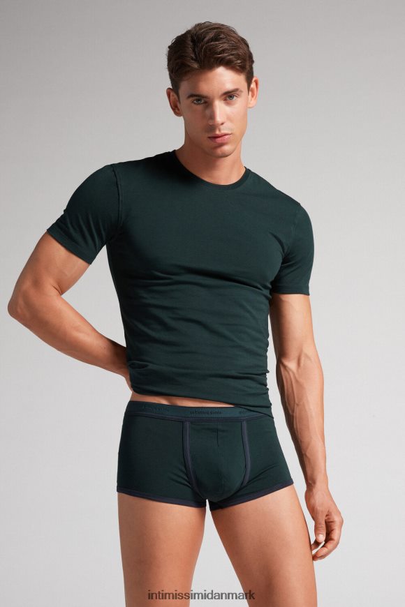 Intimissimi stræk supima boxershorts i bomuld med logodetalje Mænd 380j-verde scuro/blu notte undertøj 8DZ4XJ11