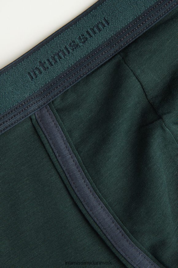 Intimissimi stræk supima boxershorts i bomuld med logodetalje Mænd 380j-verde scuro/blu notte undertøj 8DZ4XJ11