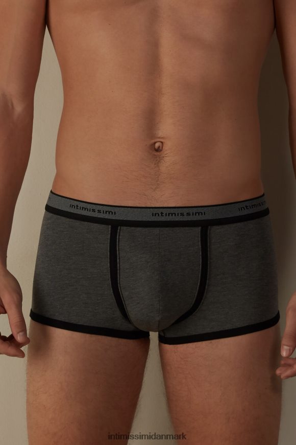 Intimissimi stræk supima boxershorts i bomuld med logodetalje Mænd 543i-grafitgrå blanding/sort undertøj 8DZ4XJ91