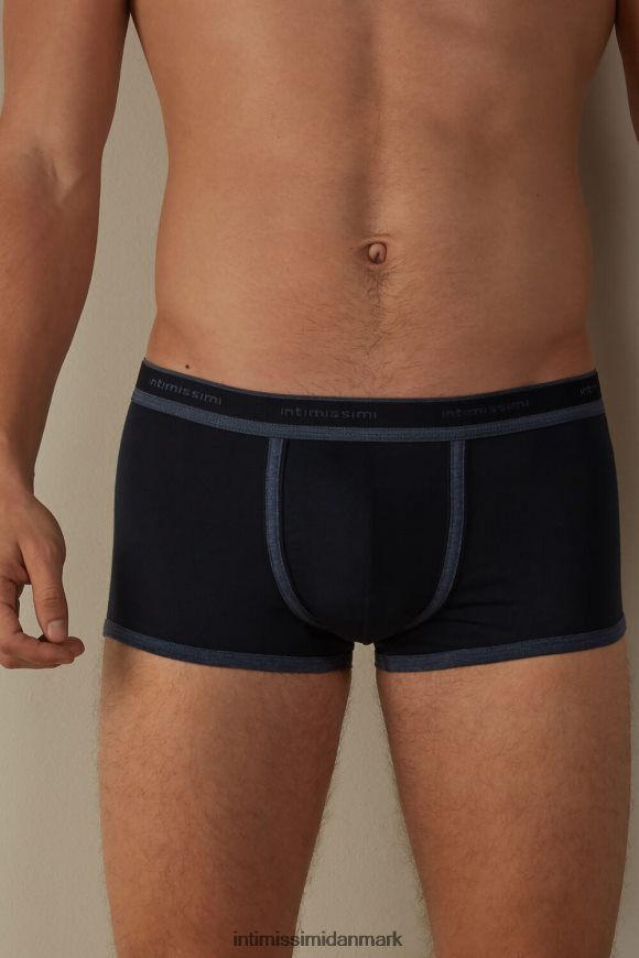 Intimissimi stræk supima boxershorts i bomuld med logodetalje Mænd 844i-midnatsblå/denimblå blanding undertøj 8DZ4XJ88