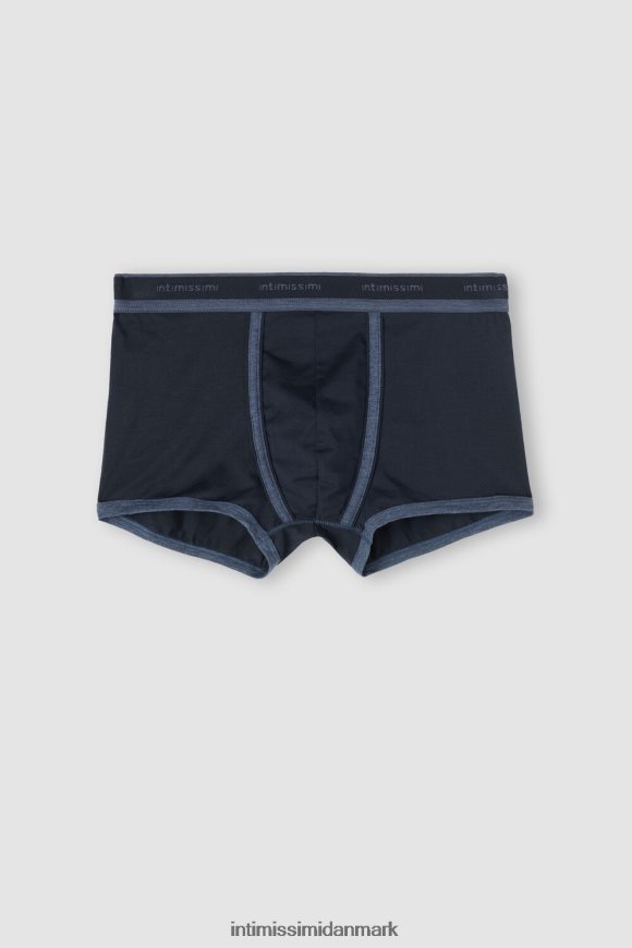 Intimissimi stræk supima boxershorts i bomuld med logodetalje Mænd 844i-midnatsblå/denimblå blanding undertøj 8DZ4XJ88