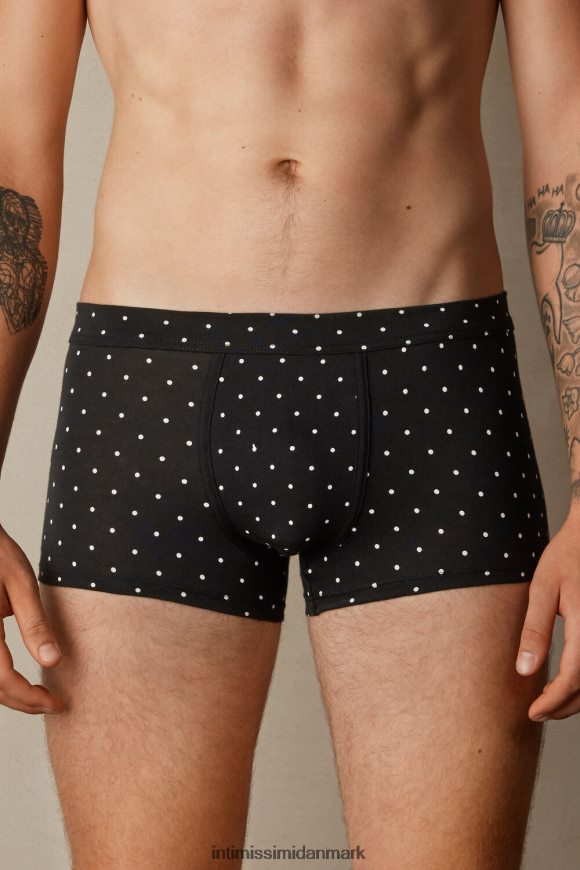 Intimissimi stretch supima bomuld prikkede boxershorts Mænd 062j-nero stampa pois undertøj 8DZ4XJ64