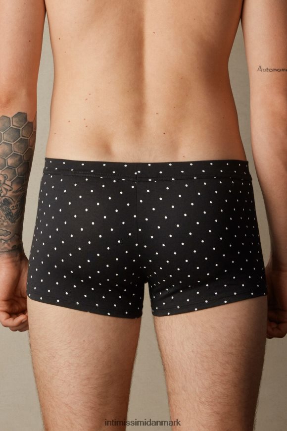 Intimissimi stretch supima bomuld prikkede boxershorts Mænd 062j-nero stampa pois undertøj 8DZ4XJ64