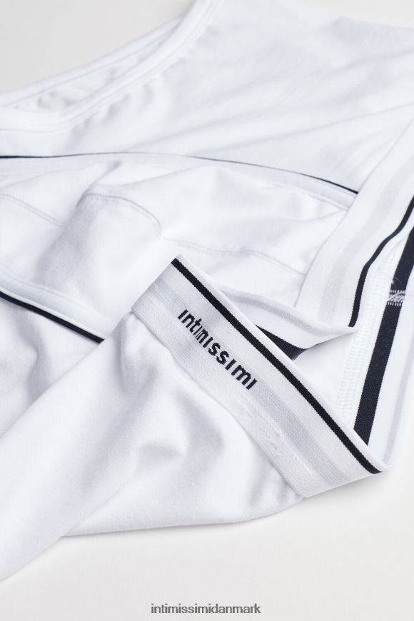 Intimissimi supima bomuldsboksere med synlig linning Mænd 6986-hvid/blå undertøj 8DZ4XJ128