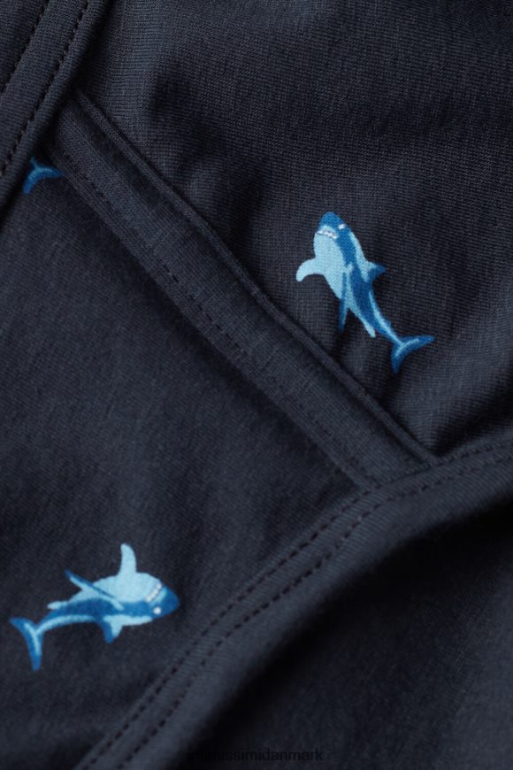 Intimissimi hajprint naturlige friske supima bomuldstrusser Mænd 315j-haj-print midnatsblå undertøj 8DZ4XJ29