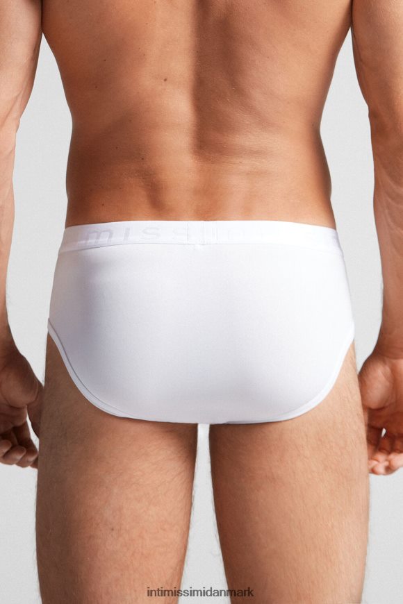 Intimissimi microfiber trusser med logo detalje Mænd 001-hvid undertøj 8DZ4XJ151