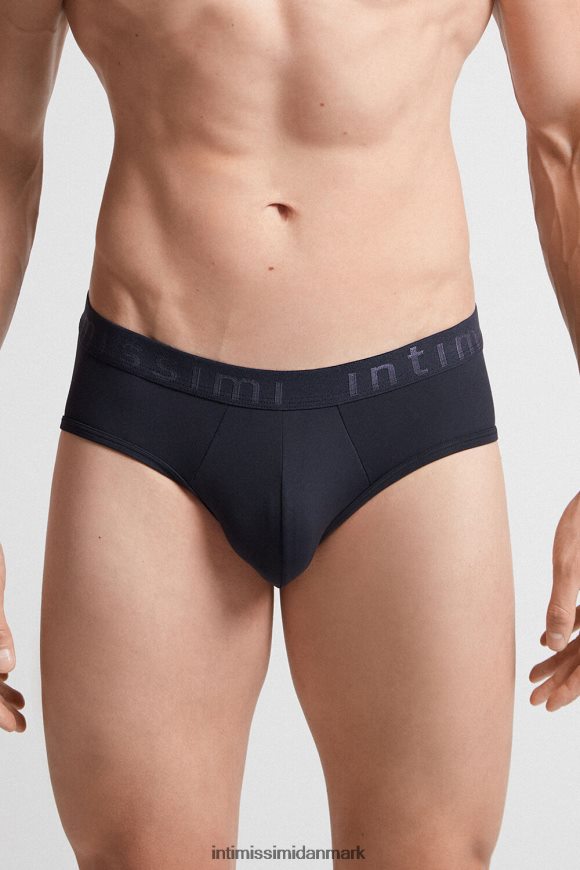 Intimissimi microfiber trusser med logo detalje Mænd 800-midnatsblå undertøj 8DZ4XJ147
