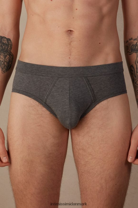 Intimissimi naturlige friske supima bomuldstrusser Mænd 5227-koksgrå melange undertøj 8DZ4XJ30