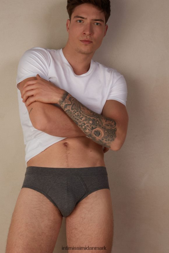 Intimissimi naturlige friske supima bomuldstrusser Mænd 5227-koksgrå melange undertøj 8DZ4XJ30