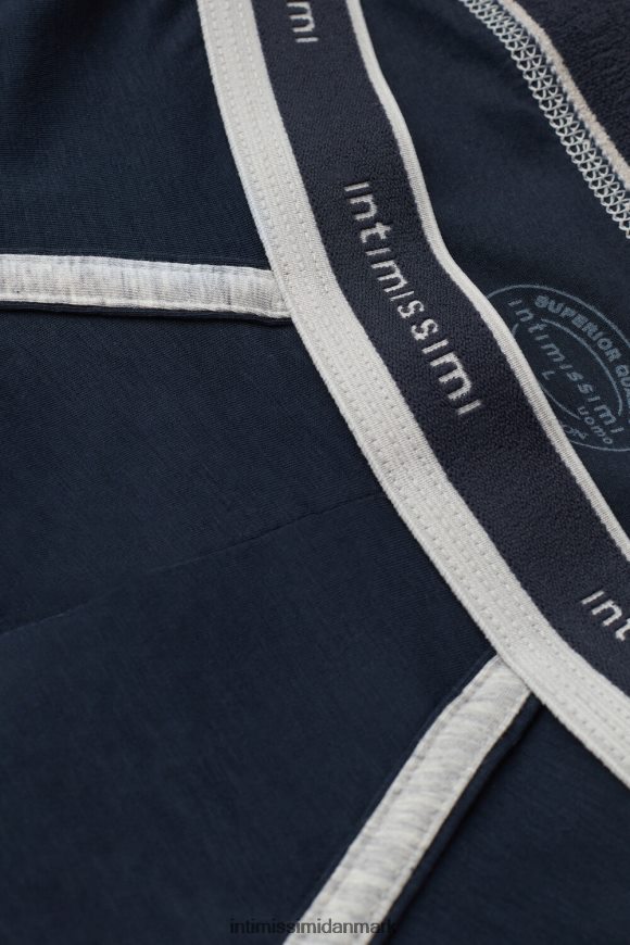 Intimissimi naturlige friske supima bomuldstrusser med logo Mænd 320j-midnatsblå/lysegrå melange undertøj 8DZ4XJ26