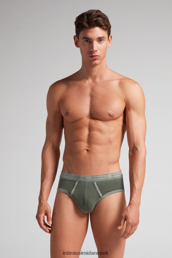 Intimissimi naturlige friske supima bomuldstrusser med logo Mænd 393j-verde bosco del undertøj 8DZ4XJ8