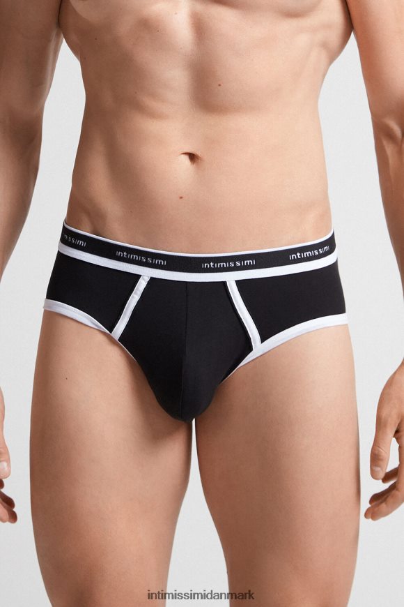 Intimissimi naturlige friske supima bomuldstrusser med logo Mænd 661i-nero/bianco undertøj 8DZ4XJ24