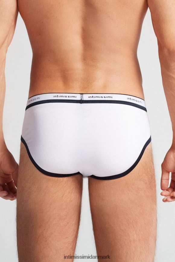 Intimissimi naturlige friske supima bomuldstrusser med logo Mænd 6986-hvid/blå undertøj 8DZ4XJ23