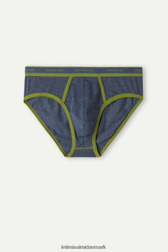 Intimissimi stretch supima bomuldstrusse med logodetalje Mænd 129j-denim blå melange/grøn undertøj 8DZ4XJ59