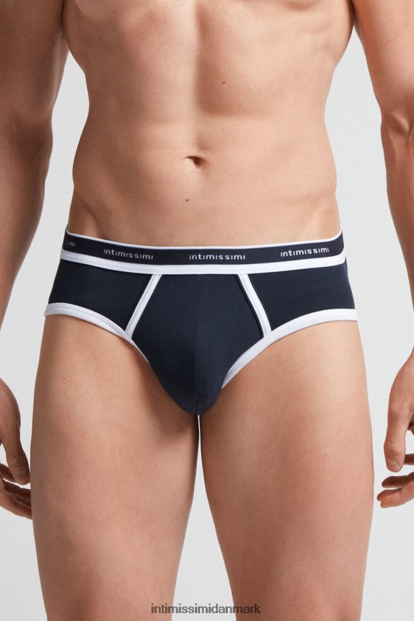Intimissimi stretch supima bomuldstrusse med logodetalje Mænd 3481-midnat blå/hvid undertøj 8DZ4XJ107
