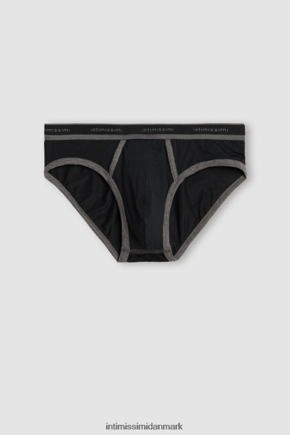 Intimissimi stretch supima bomuldstrusse med logodetalje Mænd 385i-sort/grafit blanding undertøj 8DZ4XJ112