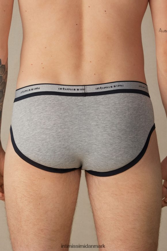 Intimissimi stretch supima bomuldstrusse med logodetalje Mænd 387i-lys grå blanding / midnatsblå undertøj 8DZ4XJ111