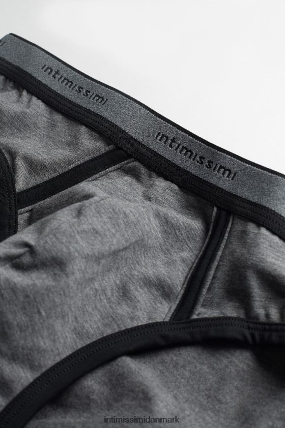 Intimissimi stretch supima bomuldstrusse med logodetalje Mænd 543i-grafitgrå blanding/sort undertøj 8DZ4XJ85