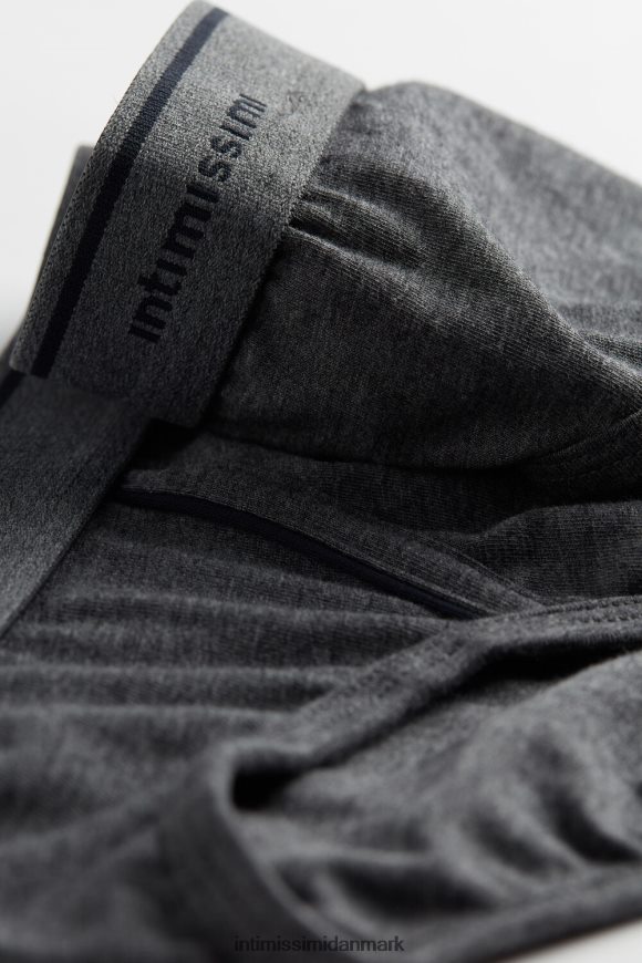 Intimissimi supima bomuldstrusser med synlig elastik Mænd 080i-koksgrå melange/blå undertøj 8DZ4XJ120