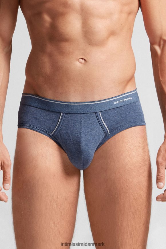 Intimissimi supima bomuldstrusser med synlig elastik Mænd 081i-denim blå blanding/lys grå blanding undertøj 8DZ4XJ118