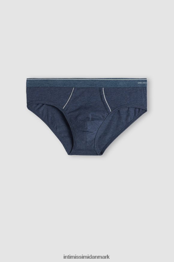 Intimissimi supima bomuldstrusser med synlig elastik Mænd 081i-denim blå blanding/lys grå blanding undertøj 8DZ4XJ118