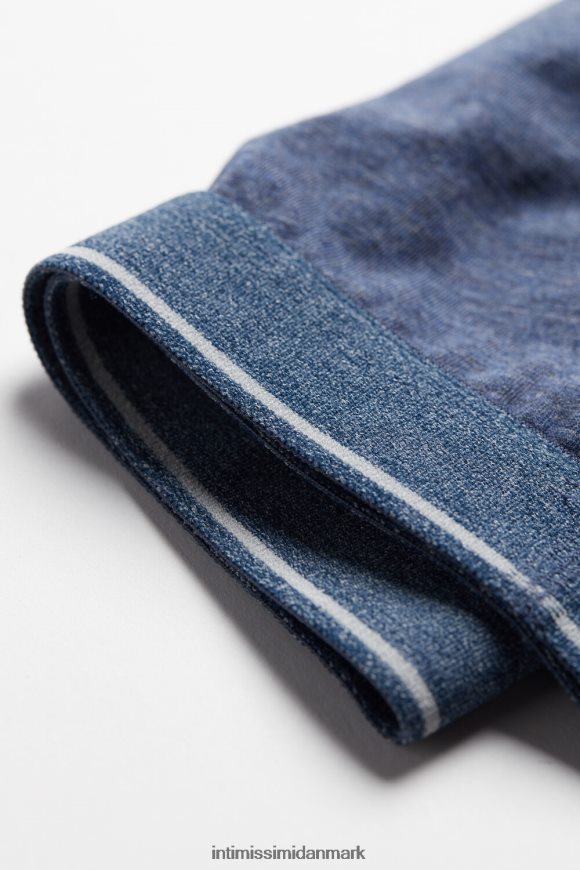 Intimissimi supima bomuldstrusser med synlig elastik Mænd 081i-denim blå blanding/lys grå blanding undertøj 8DZ4XJ118