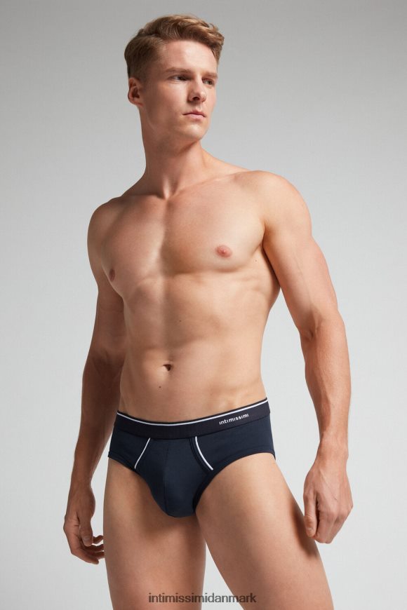 Intimissimi supima bomuldstrusser med synlig elastik Mænd 6987-blå/hvid undertøj 8DZ4XJ127
