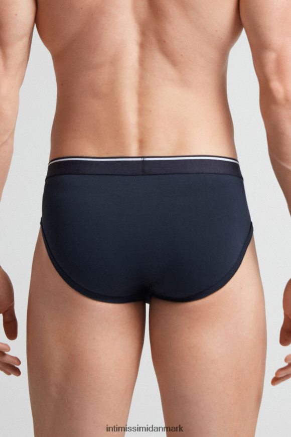 Intimissimi supima bomuldstrusser med synlig elastik Mænd 6987-blå/hvid undertøj 8DZ4XJ127