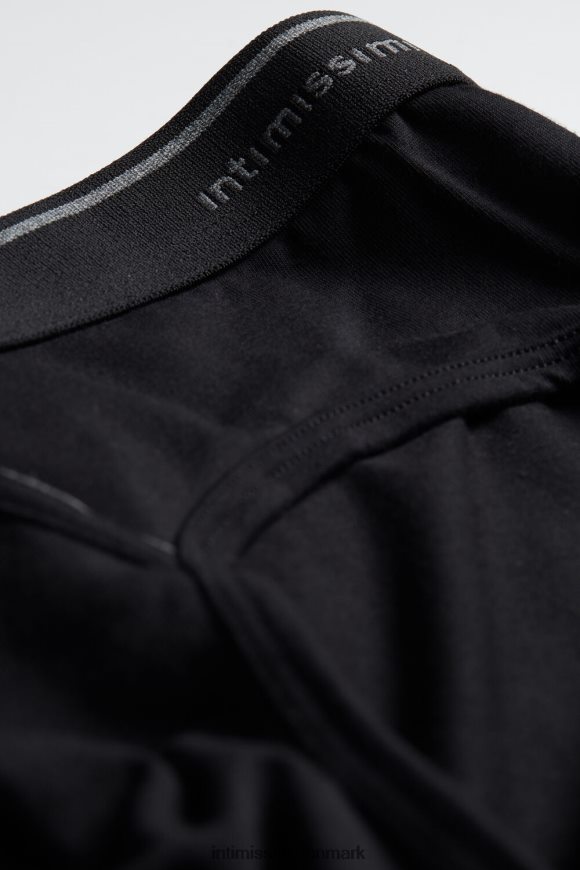 Intimissimi supima bomuldstrusser med synlig elastik Mænd 7007-sort/koksgrå melange undertøj 8DZ4XJ121